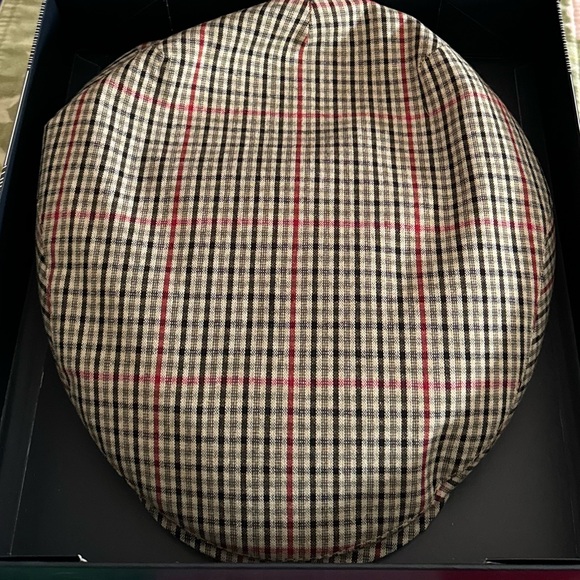 Flat plaid checked cap made in Italy. 100% cotton size 60(large). NWT - Picture 7 of 8